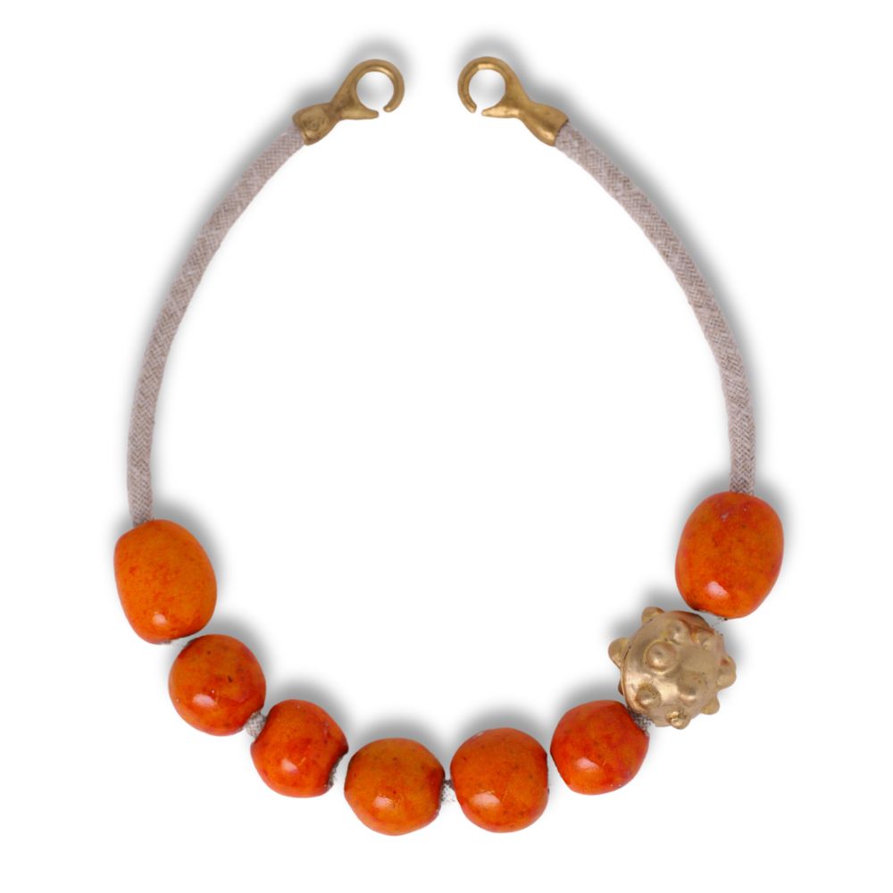 Necklace with coloured beads - Marigold 