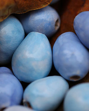 perle in ceramica azzurre